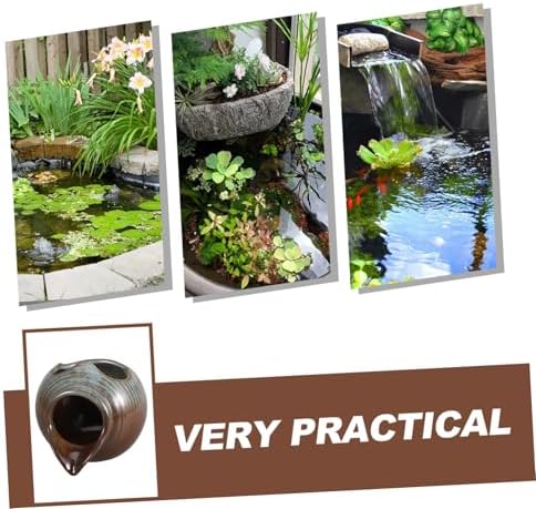 Ciieeo Ceramic Waterfall Jar for Tabletop Fountain and Decor