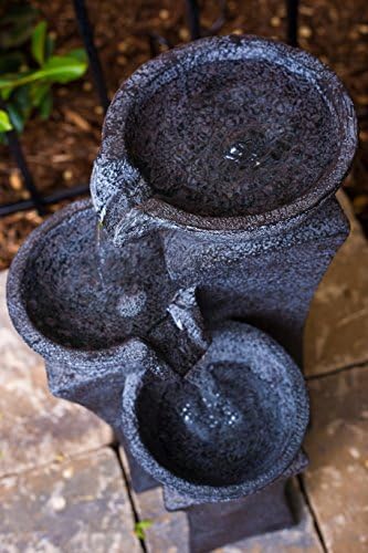 Vicenza 18 Inch Tri-Bowl Cascading Waterfall Fountain
