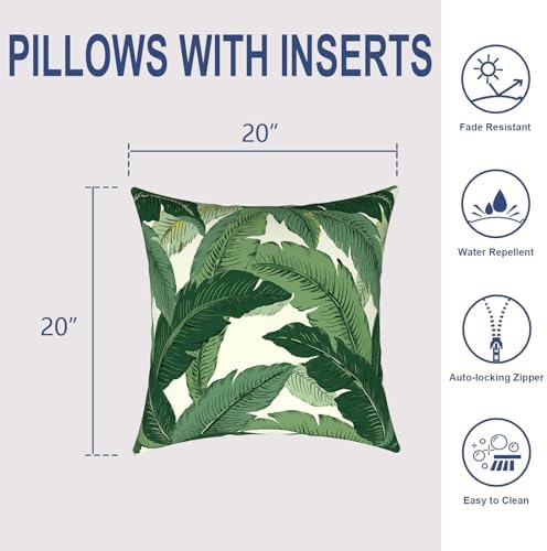 Melody Elephant Swaying Palms Green Throw Pillow Set of 2