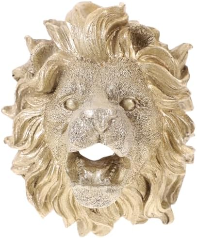 IMIKEYA Wall-Mount Garden Fountain Lion Head Sprayer Nozzle