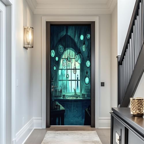 3D Coastal Lighthouse Door Sticker Decals 30x79