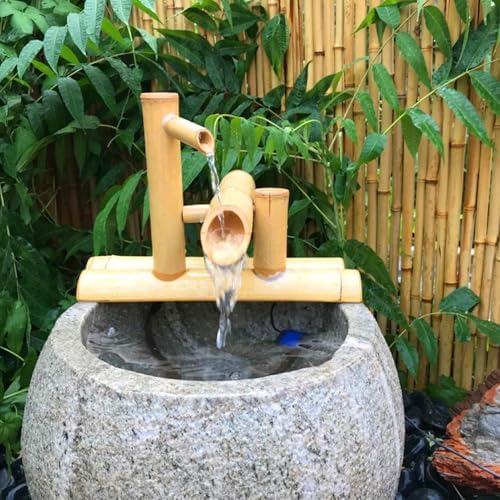 Japanese Bamboo Water Fountain Kit with Pump