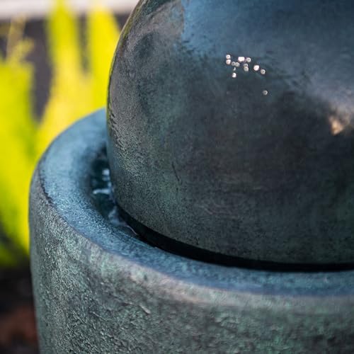 XBrand 2598 W Round Stone Water Feature with LED Lights
