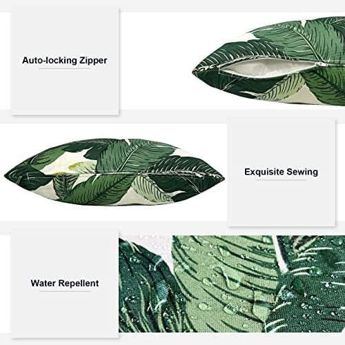 Melody Elephant Swaying Palms Green Throw Pillow Set of 2
