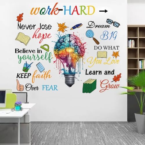 Vinyl Wall Quotes Stickers Inspirational Sayings Office Decor Wall Decals