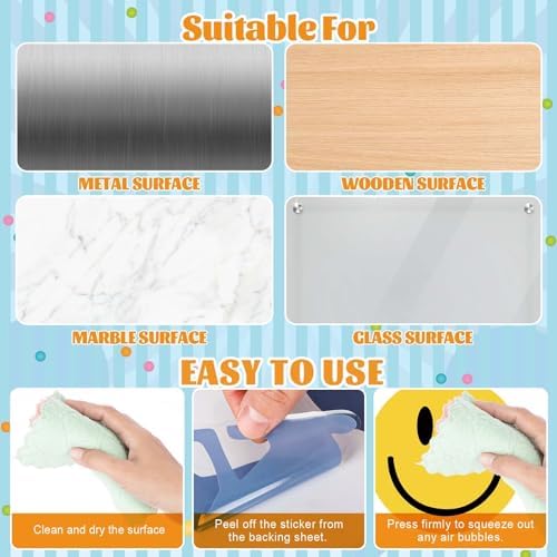 9 Sheets Yellow Happy Face Wall Decals for Home Classroom Party Supplies