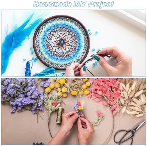 PATIKIL Dream Catcher Rings Set White 4 Sizes