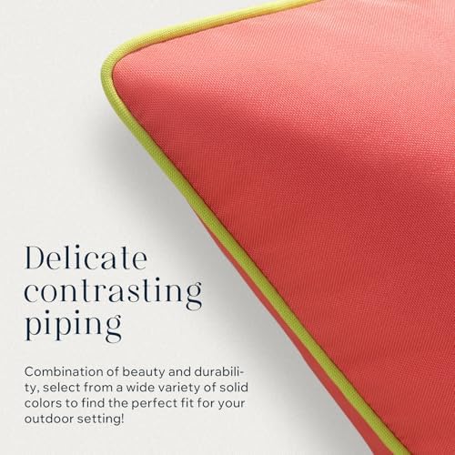 Phantoscope 2-Pack Waterproof Throw Pillow Covers with Contrast Piping