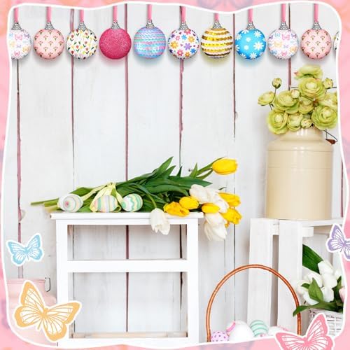 Zeyune 16 Pcs Halloween Ball Ornaments with Sequins