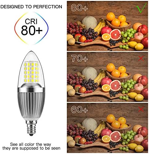 Geeze LED Candelabra Bulb Non-Dimmable 12W 1200 Lumens E12 Base
