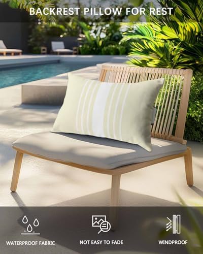 Adjustable Head Pillow for Chaise Lounge Waterproof Throw with Elastic Strap