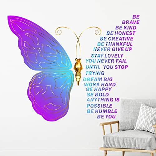 Epakh Butterfly Inspirational Quotes Wall Decals