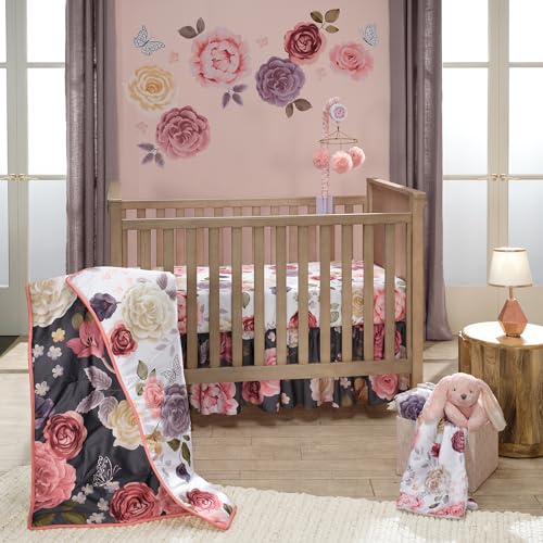 Lambs Ivy Secret Garden Wall Decals with Pink Flowers and Butterflies