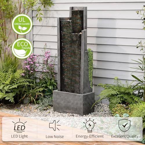 496 Inch Tall Freestanding Water Fountain with Lights