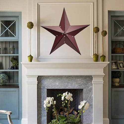 24 Inch Rustic Metal Barn Star Wall Decor