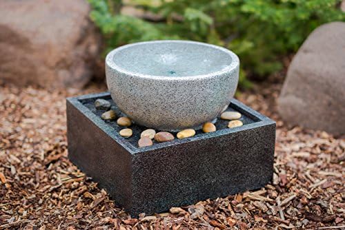 Tenaya Granite Vortex Fountain with LED Lights