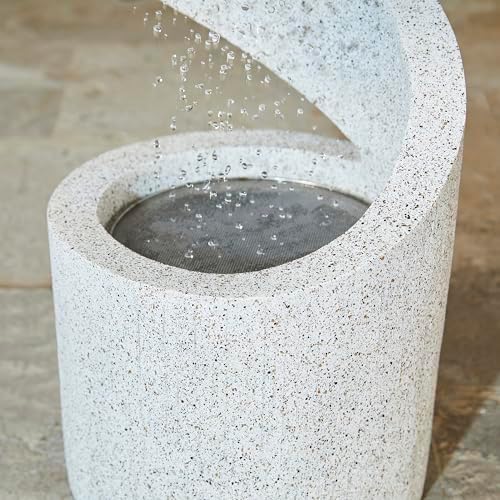 Glitzhome Decorative Tiered Outdoor Water Fountain with LED Light