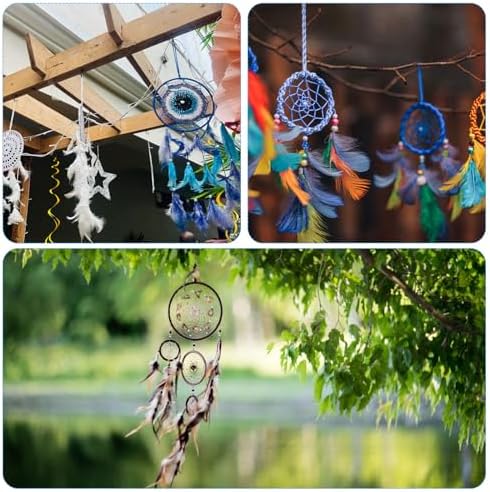 PATIKIL DIY Dream Catcher Kit Green 4 Style