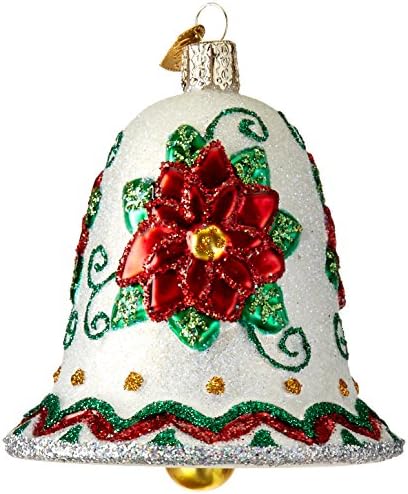 Old World Christmas Poinsettia Bell Ornament