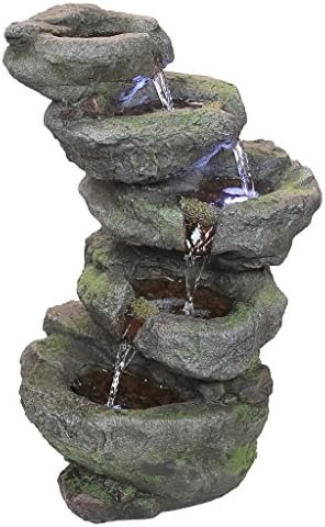 Design Toscano Breakneck Falls Illuminated Garden Fountain 9x11x175