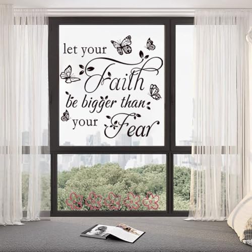 Inspirational Faith Bigger Than Fear Wall Decal Sticker