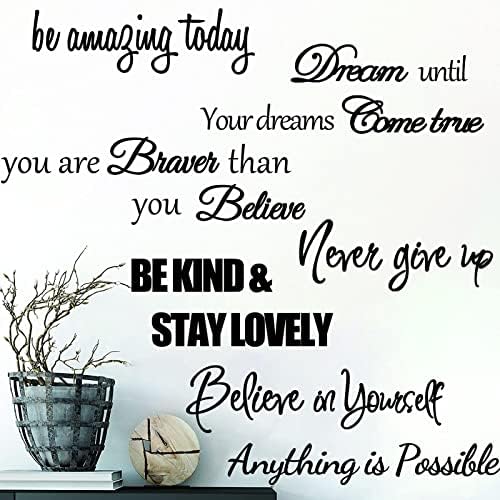 Inspirational Quotes Wall Decals for Women and Girls