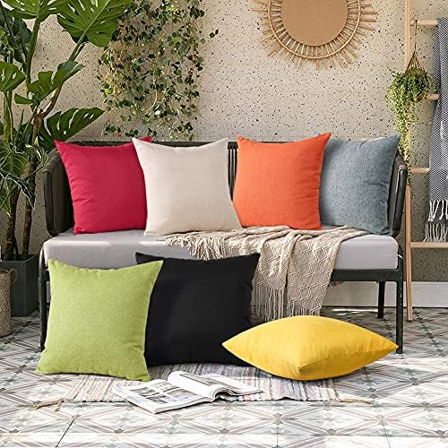 OTOSTAR 2-Piece Waterproof Outdoor Throw Pillow Covers