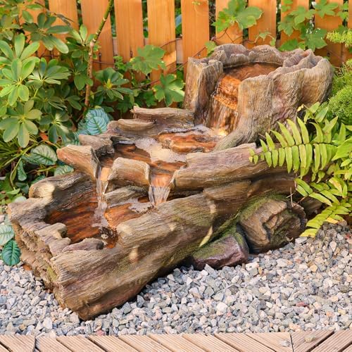 345 Inch L Garden Outdoor Water Fountain with LED Lights