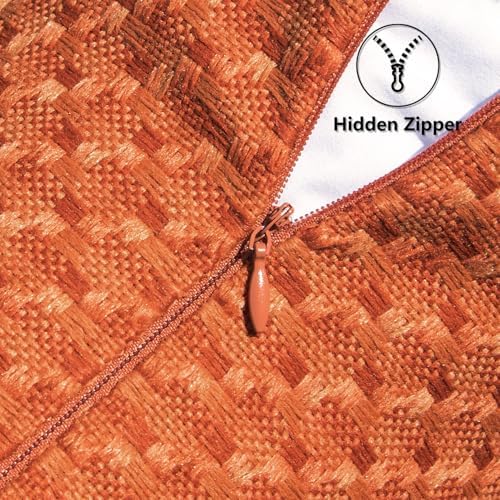 Kevin Textile Fall Waterproof Throw Pillow Covers Pack of 2 Burnt Orange