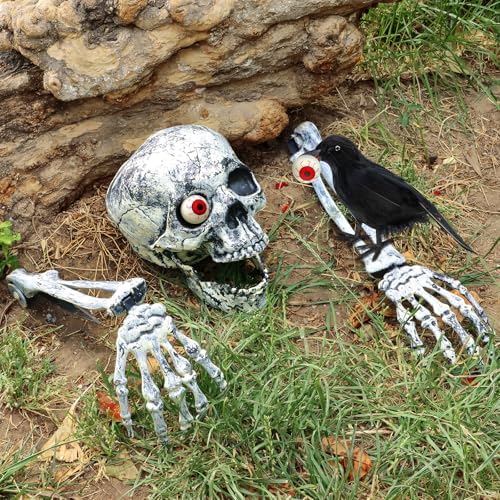 Halloween Skeleton Decorations Outdoor Set