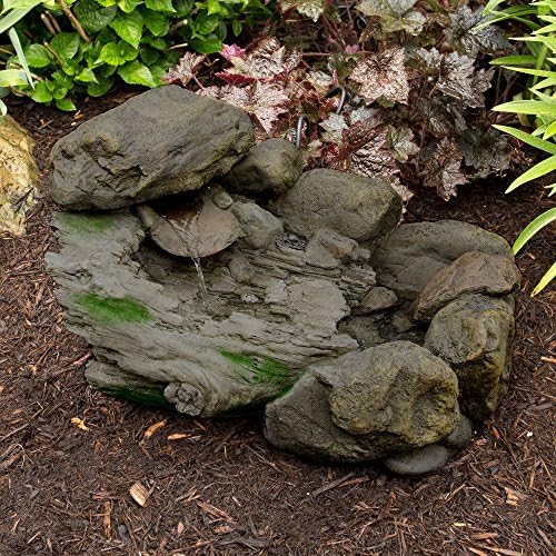 Outdoor Fountain with Polyresin Stone Waterfall