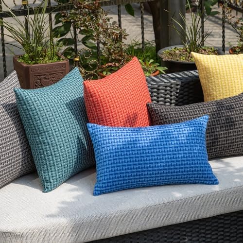 Kevin Textile Waterproof Throw Pillow Covers Pack of 2 Teal