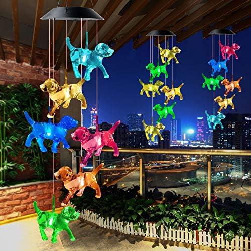 JOBOSI Dog Wind Chimes Decorative Mobiles Garden Decor