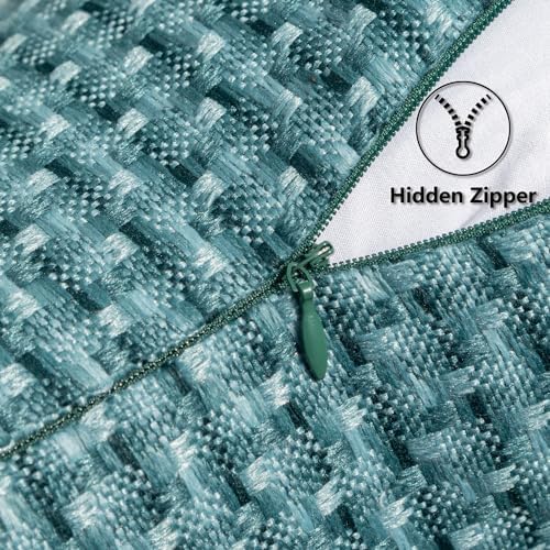 Kevin Textile Waterproof Throw Pillow Covers Pack of 2 Teal