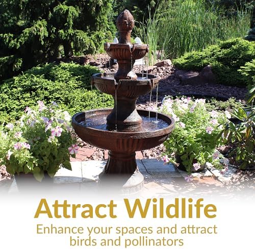 Sunnydaze Flower Blossom 43 Inch Electric Fountain
