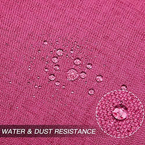 OTOSTAR 2 Pack Waterproof Outdoor Throw Pillow Covers Hot Pink
