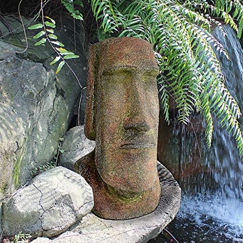 Design Toscano Grey Stone Medium Moai Head Sculpture