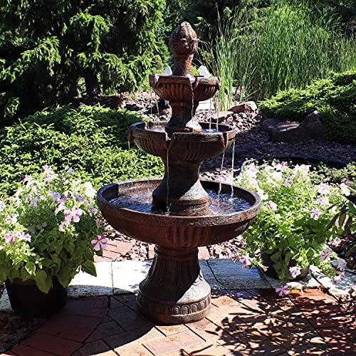 Sunnydaze Flower Blossom 43 Inch Electric Fountain