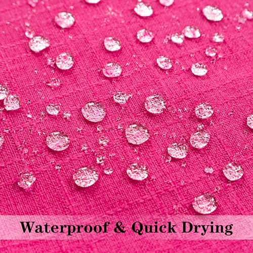 Kevin Textile 2 Pack Waterproof Pillow Covers Hot Pink Checkered