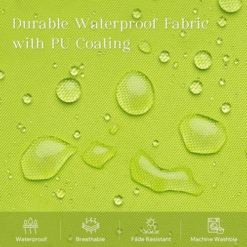 Phantoscope Waterproof Pillow Covers Pack of 2 18x18 Inches Lime Green