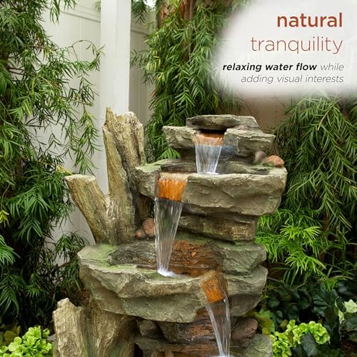 Alpine Corporation TZL292 Gray Outdoor Fountain