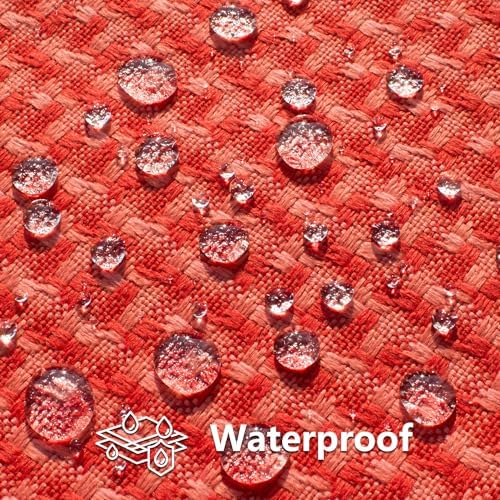 Kevin Textile Waterproof Throw Pillow Covers Pack of 2 Red 18x18 Inch