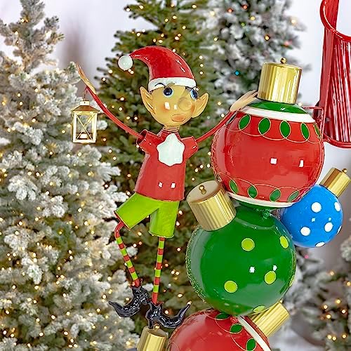Zaer Ltd 1075 FT Tall Large Iron Christmas Ball Ornament Archway