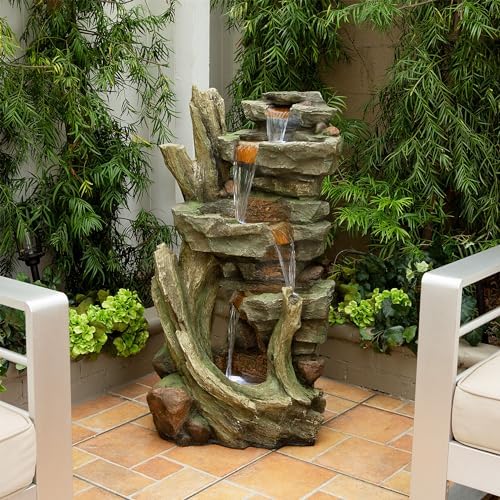 Alpine Corporation TZL292 Gray Outdoor Fountain