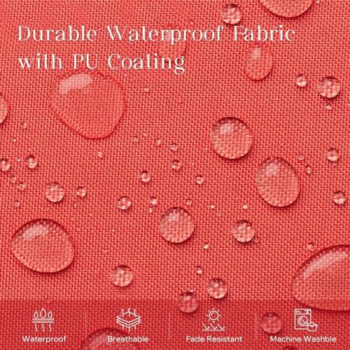 Phantoscope 2-Pack Waterproof Throw Pillow Covers with Contrast Piping