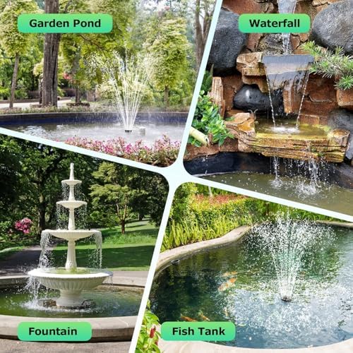 POPOSOAP Solar Fountain Pump 30W 430GPH 66FT Hose